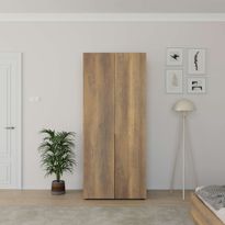 Vaatekaappi Linento Furniture GRD-1726-OO-2, 60x121cm, pähkinänruskea