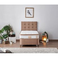 Sänkypaketti Linento Furniture Latte, 90x190cm, vaaleanruskea