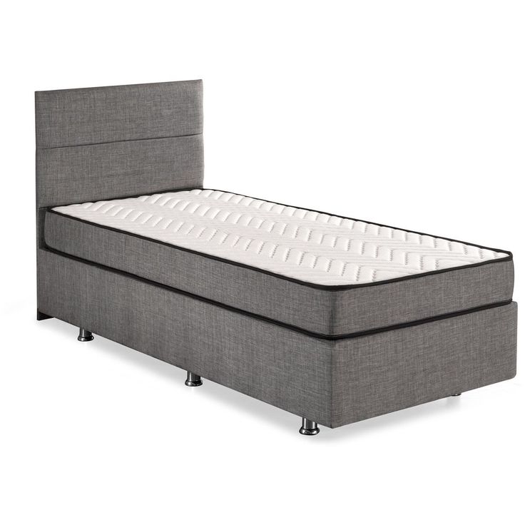 Sänky Linento Furniture Silver Grey 80x180cm harmaa
