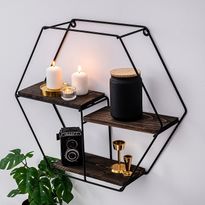 Seinähylly Linento Furniture Narcissus, ruskea/musta