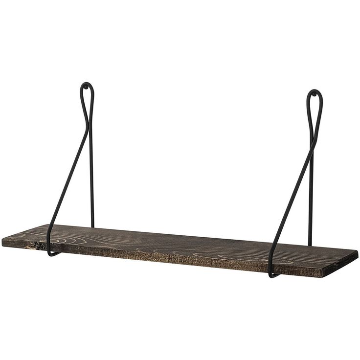 Puinen seinähylly Linento Furniture Amaryllis, leveys 60cm, tummanruskea