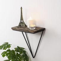 Seinähylly Linento Furniture Phalaenopsis, 27x15cm, tummanruskea