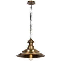 Riippuvalaisin Linento Lighting Sivani, Ø39cm, E27, säädettävä korkeus, antiikkimessinki, Verkkokaupan poistotuote