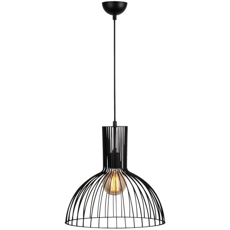 Riippuvalaisin Linento Lighting Fellini, Ø38cm, E27, säädettävä korkeus, musta