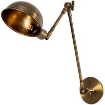 Seinävalaisin Linento Lighting Sivani, Ø15cm, E27, suunnattava, antiikkimessinki, Verkkokaupan poistotuote
