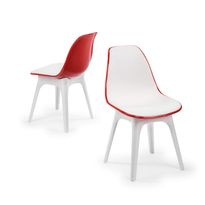 Tuoli Linento Furniture Eos-P punainen/valkoinen 2kpl/pkt