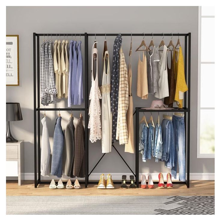Vaateteline Linento Furniture B161, musta
