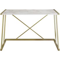 Työpöytä Linento Furniture Anemon, kulta/valkoinen