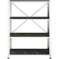 Kirjahylly Linento Furniture Shenna, valkoinen/musta