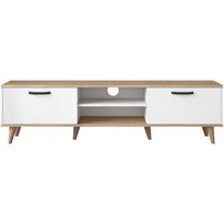 TV-taso Linento Furniture A5 890 valkoinen/pähkinä