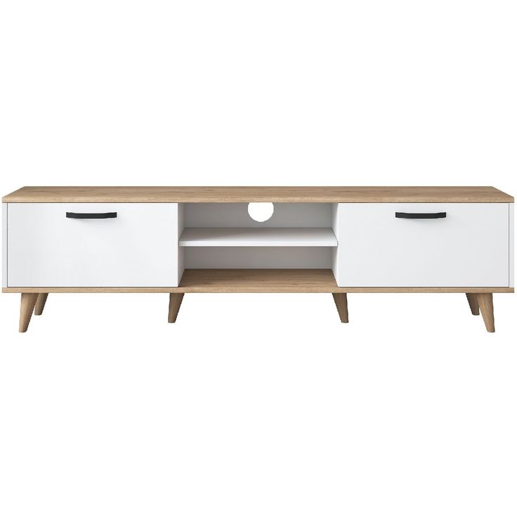 TV-taso Linento Furniture A5 890 valkoinen/pähkinä