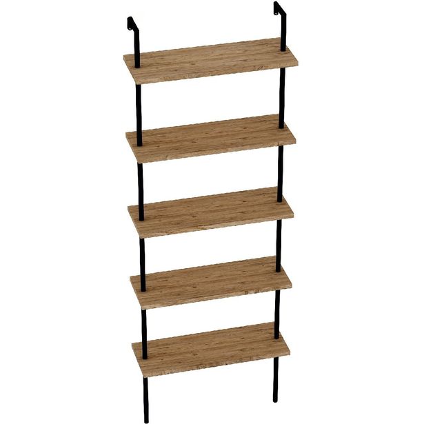 Kirjahylly Linento Furniture Teos Atlantic Pine, musta