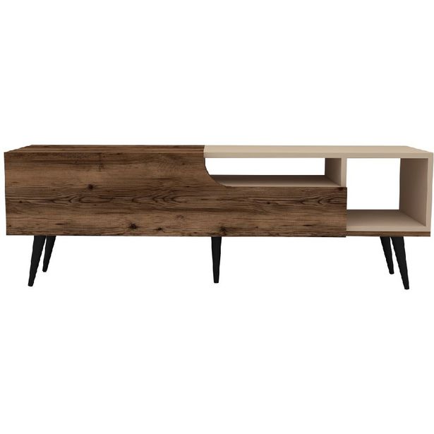 TV-taso Linento Furniture Alba Light pähkinä/beige