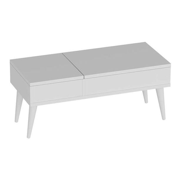 Meikkipöytä Linento Furniture Riva, peilillä, 79.5x35cm, valkoinen