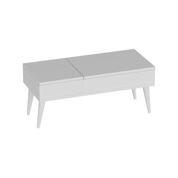 Meikkipöytä Linento Furniture Riva, peilillä, 79.5x35cm, valkoinen