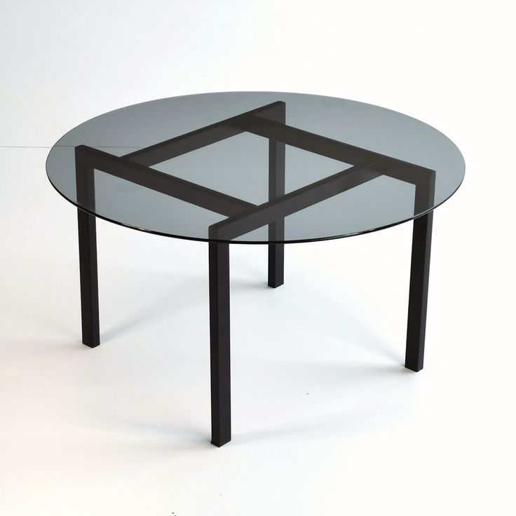 Sohvapöytä Linento Furniture Balance, 75cm, savulasi, musta