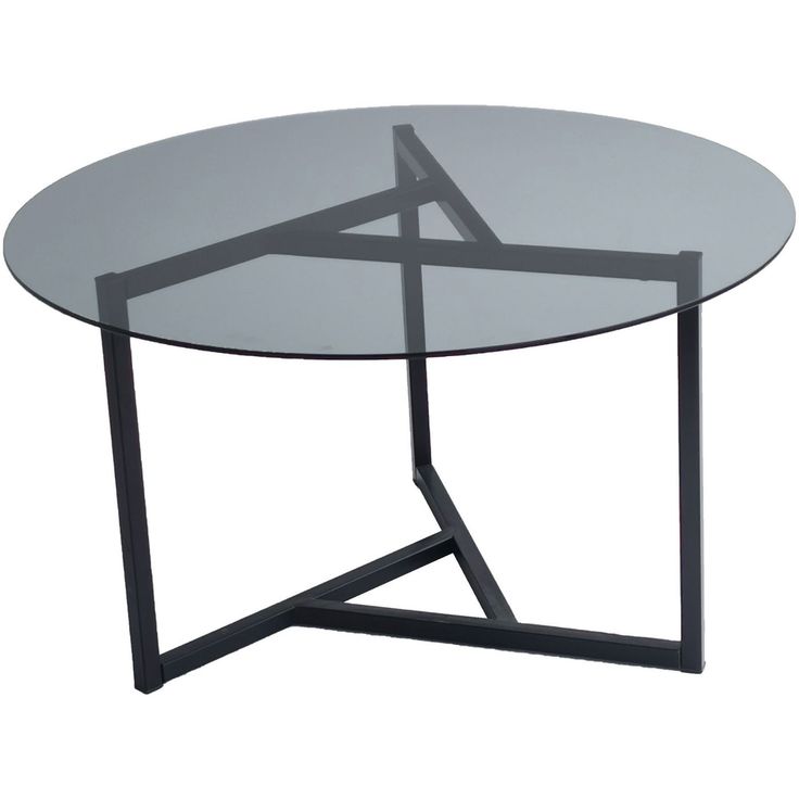 Sohvapöytä Linento Furniture Trio, 75cm, savulasi, musta