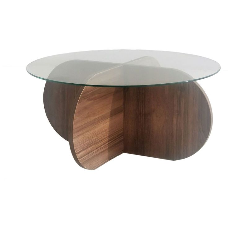 Sohvapöytä Linento Furniture Bubble pähkinä/karkaistu lasi
