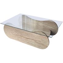 Sohvapöytä Linento Furniture Brise kirkas lasikansi