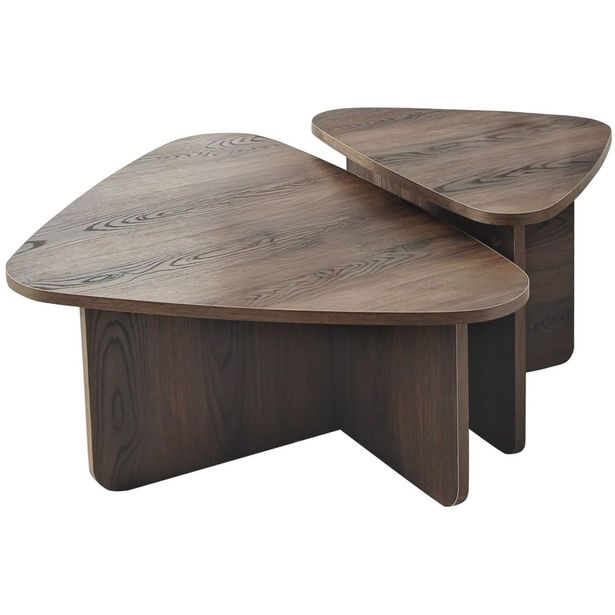 Sohvapöytäsetti Linento Furniture Ballare saksanpähkinä