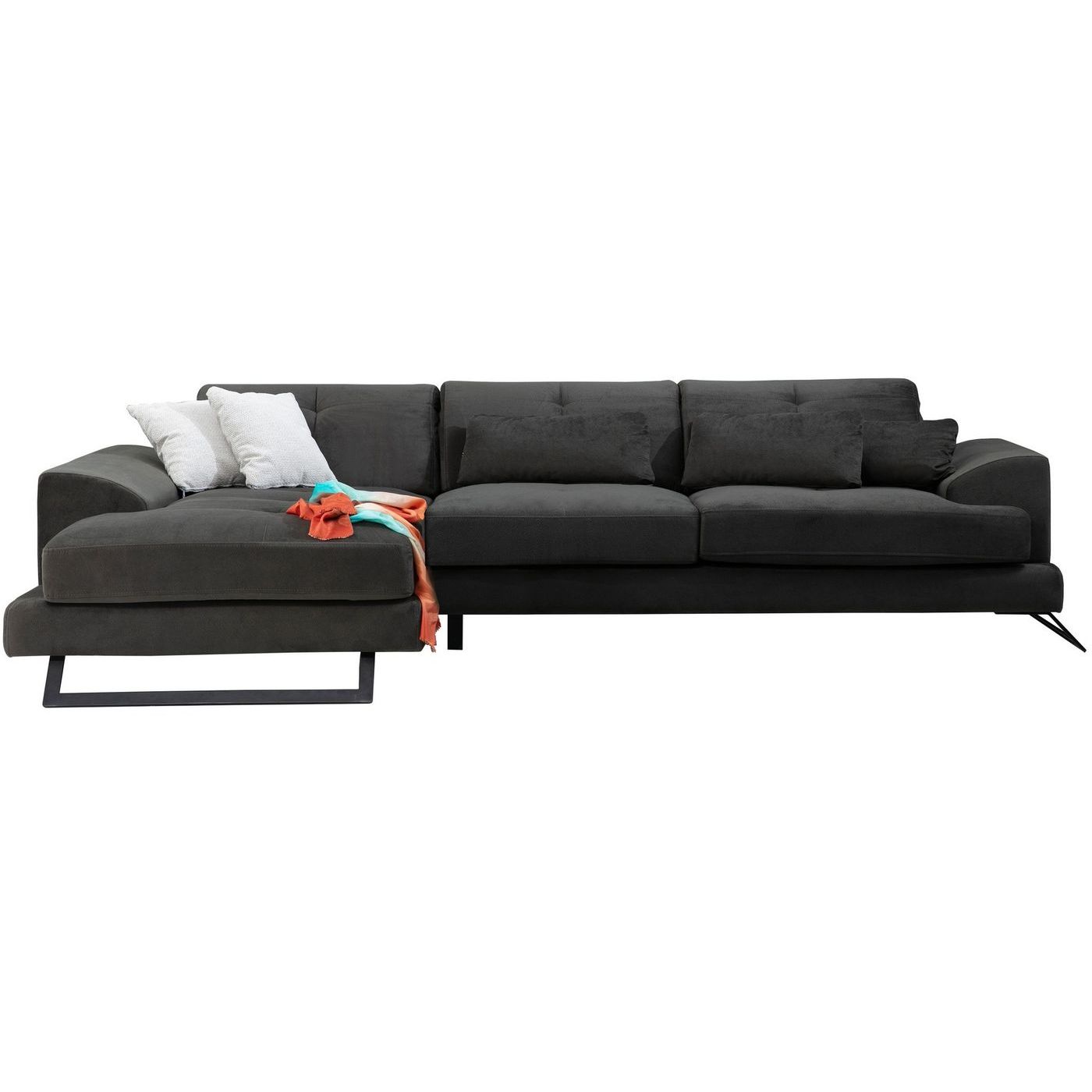 Divaanisohva Linento Furniture Frido, vasen, antrasiitti
