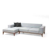 Avokulmasohva Linento Furniture Montana, 3-paikkainen, vasen, vaaleanharmaa