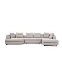 Divaanisohva Linento Furniture Padova, 4-istuttava, vaaleanharmaa
