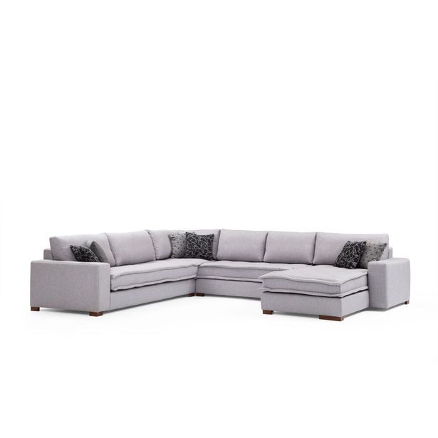 Kulmasohva Linento Furniture Lena, vaaleanharmaa