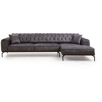 Divaanisohva Linento Furniture Siesta, 4-istuttava, oikea, antrasiitti