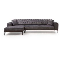 Divaanisohva Linento Furniture Siesta, 4-istuttava, vasen, antrasiitti