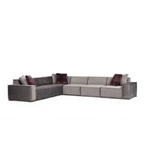 Kulmasohva Linento Furniture Lego, 6-istuttava, 300x388cm, vasen, harmaa/vaaleanharmaa