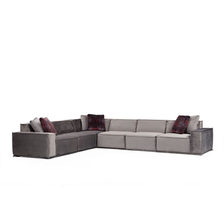 Kulmasohva Linento Furniture Lego, 6-istuttava, 300x388cm, vasen, harmaa/vaaleanharmaa
