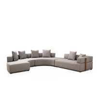 Avokulmasohva Linento Furniture Gondol 4, vasen, harmaa