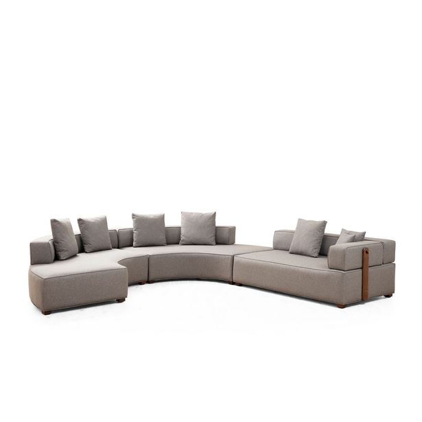 Avokulmasohva Linento Furniture Gondol 4, vasen, harmaa