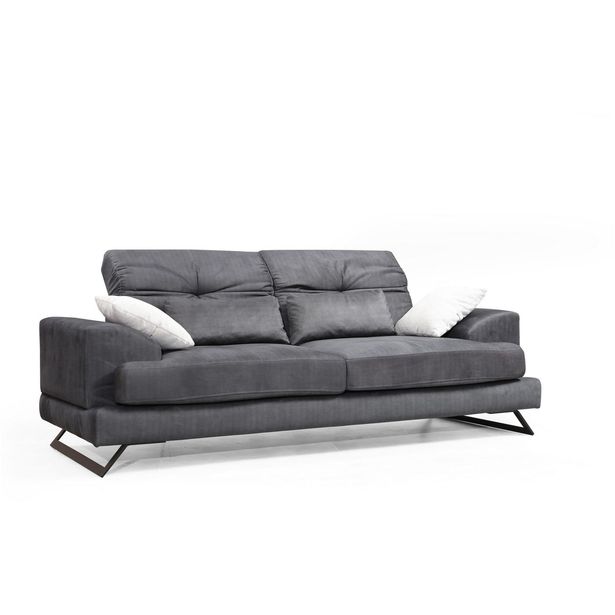Sohva Linento Furniture Frido raita, 3-istuttava, antrasiitti