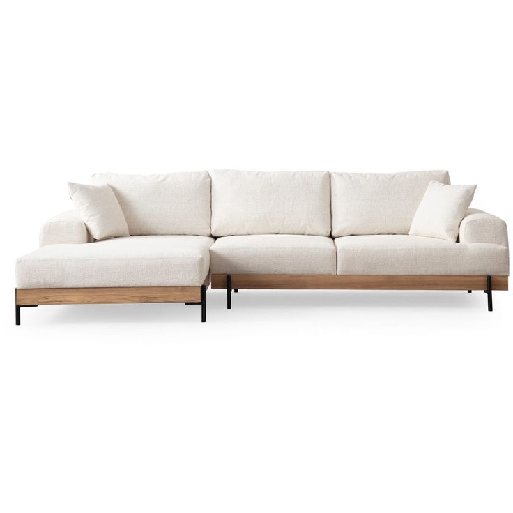 Divaanisohva Linento Furniture Eti Oak, 3-istuttava, vasen