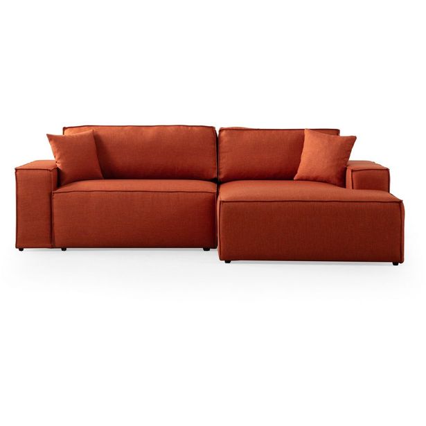 Divaanivuodesohva Linento Furniture Pirlo Corner, 3-istuttava, oikea, oranssi