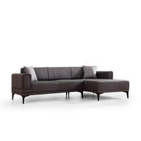 Divaanivuodesohva Linento Furniture Horizon, 3-istuttava, oikea, tummanharmaa