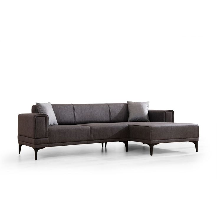 Divaanivuodesohva Linento Furniture Horizon, 3-istuttava, oikea, tummanharmaa
