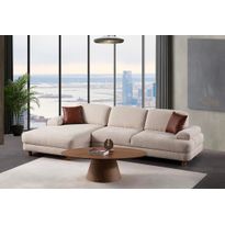 Kulmasohva Linento Furniture Nice L, vasen, kerma