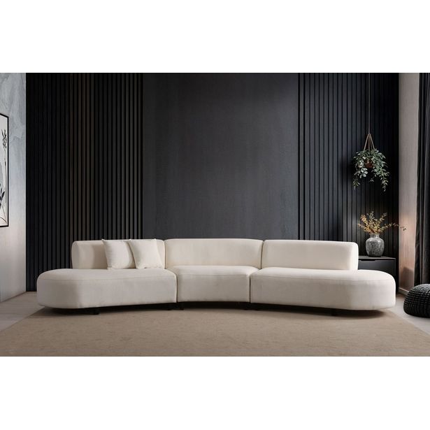 U-kulmasohva Linento Furniture Pars, 5-istuttava, kerma