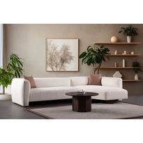 Divaanisohva Linento Furniture Rena Corner, 3-istuttava, oikea, valkoinen