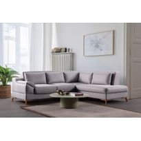Kulmavuodesohva Linento Furniture Aqua, 4-istuttava, oikea, harmaa
