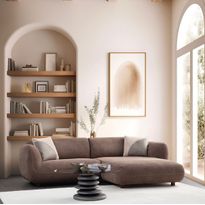 Divaanisohva Linento Furniture Pavia Corner 1, 3-istuttava, ruskea
