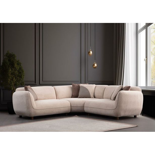 Kulmasohva Linento Furniture Pavia Corner 3, 5-istuttava, kerma