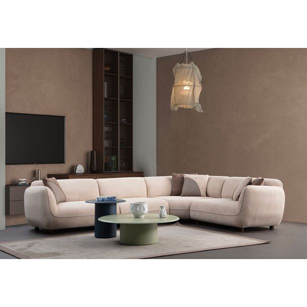 Kulmasohva Linento Furniture Pavia Corner 4, 6-istuttava, kerma