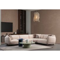 Kulmasohva Linento Furniture Pavia Corner 4, 6-istuttava, kerma, Verkkokaupan poistotuote