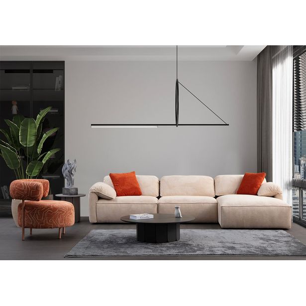 Divaanisohva Linento Furniture Flamingo Corner 5, 4-istuttava, kerma