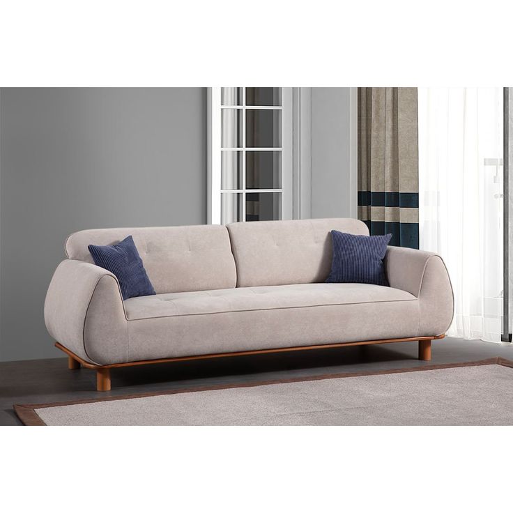 Sohva Linento Furniture Drop, 3-istuttava, valkoinen