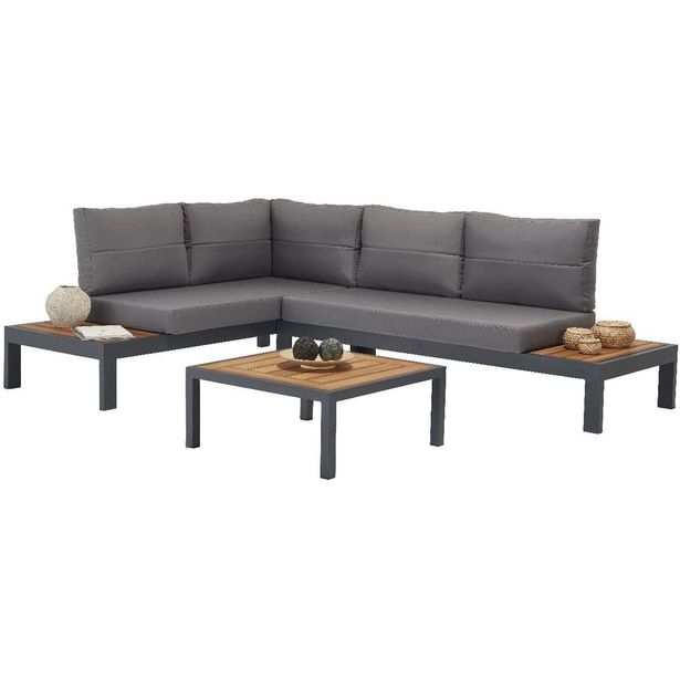 Sohvaryhmä Linento Garden Verona Wood, 4-istuttava, harmaa